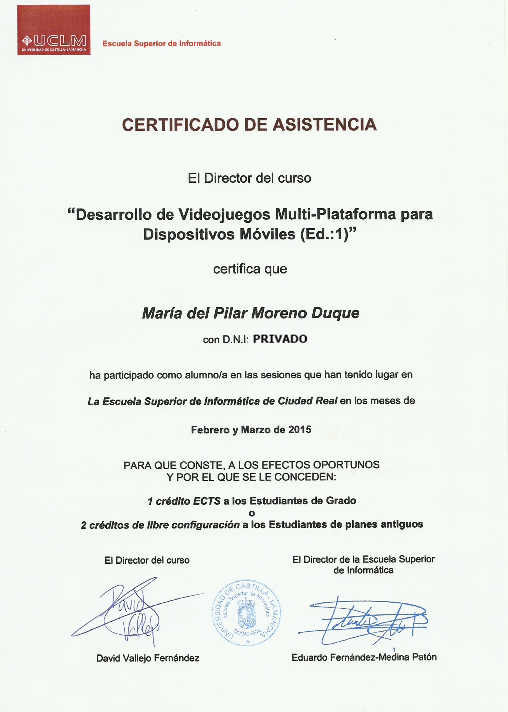 Certificado de OpenFL